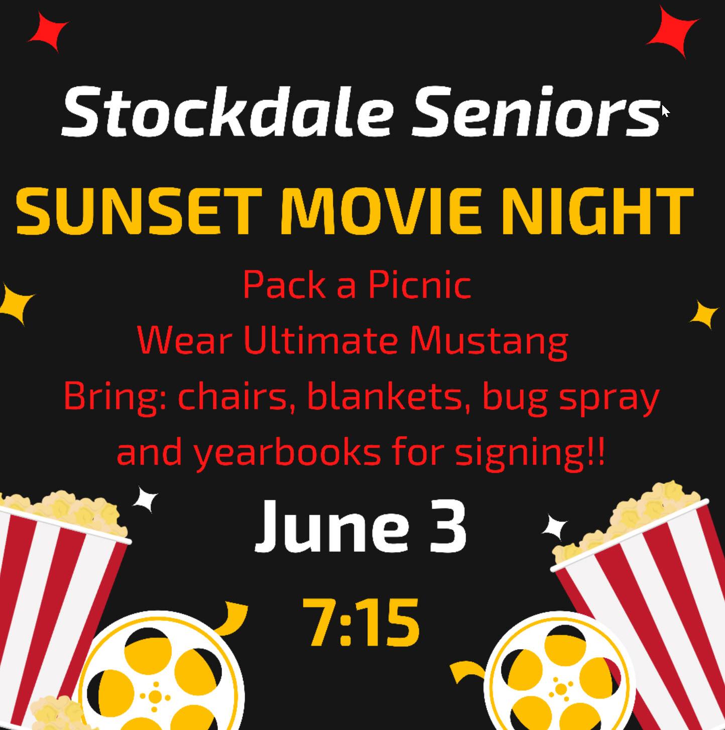 Yearbooks and Senior Sunset Movie Night Stockdale High School picture